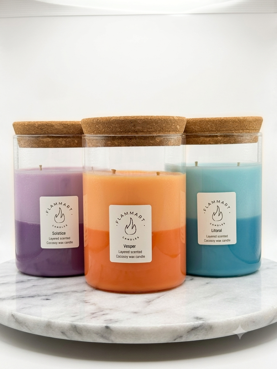 Dual-Scented Luxury Layered Candles Collection