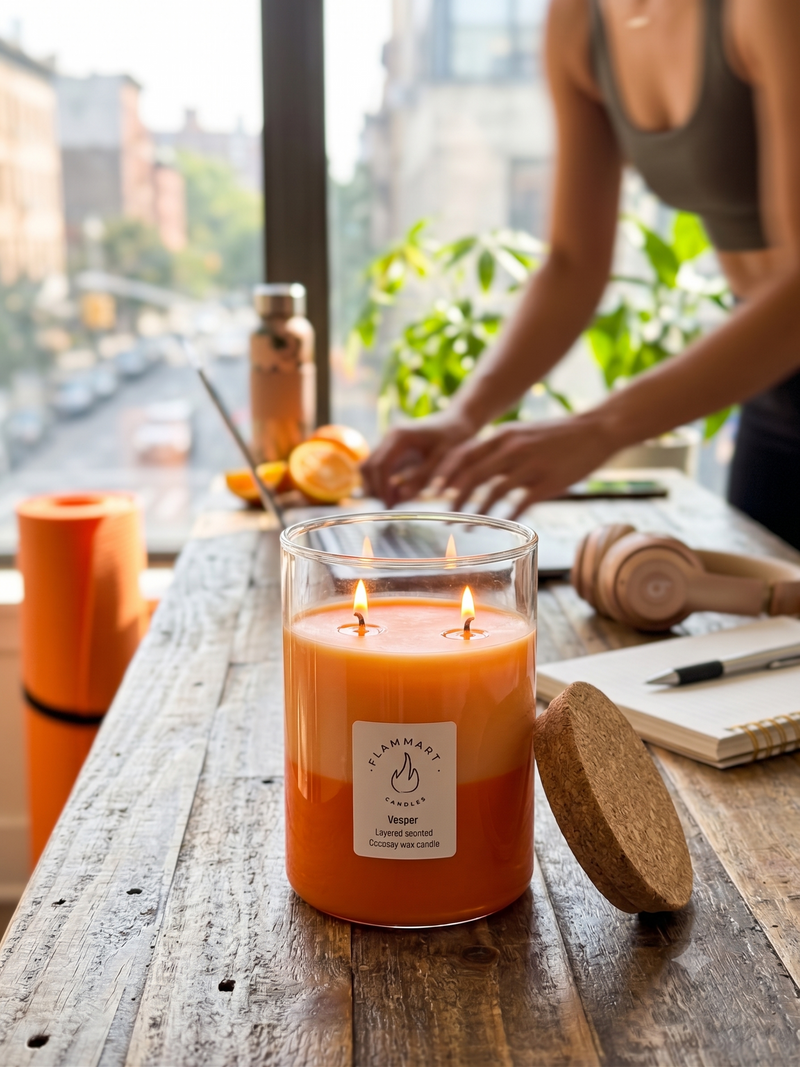 Vesper | Dual-Scented Luxury Layered Candle – 300g Cocosoy