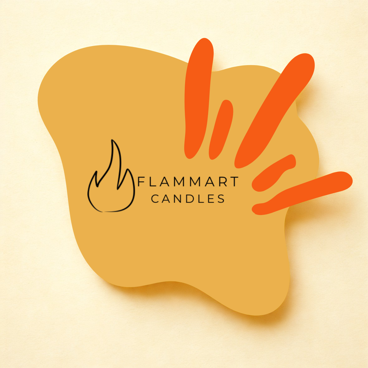 Flammart Candles logo — artisanal double-aroma candle brand from Gothenburg.