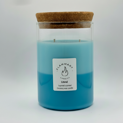 Litoral | Dual-Scented Luxury Layered Candle – 300g Cocosoy