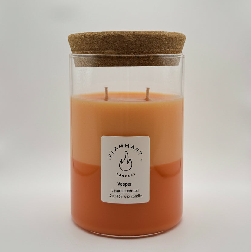 Vesper | Dual-Scented Luxury Layered Candle – 300g Cocosoy