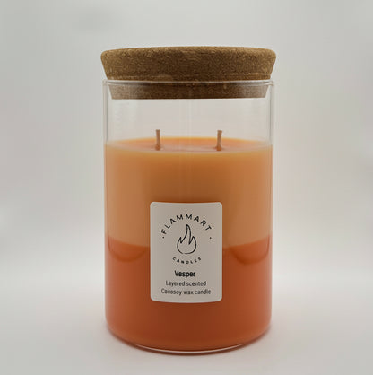 Vesper | Dual-Scented Luxury Layered Candle – 300g Cocosoy